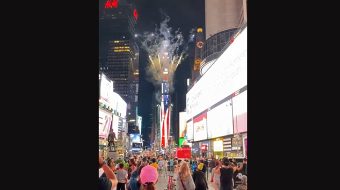 Celebrating 4th of July at One Times Square
